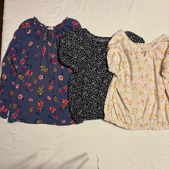Carter's Other - Three Floral tops Carters, Cat and Jack, and Oshkosh B’gosh